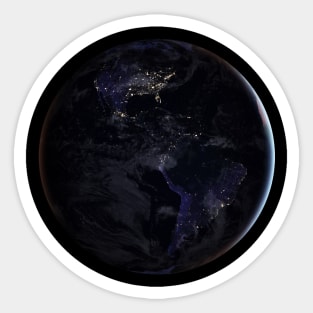 Nighttime Earth Sticker